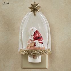 Kneeling Santa Nightlight Gold