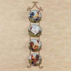 Rooster Meadow Dessert Plates Multi Earth Set of Four