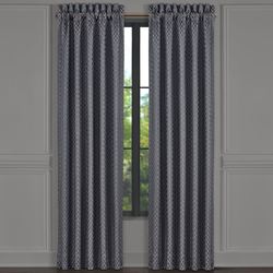 Leah Wide Tailored Curtain Pair Blue