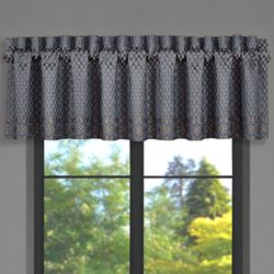 Leah Tailored Valance Blue 88 x 18