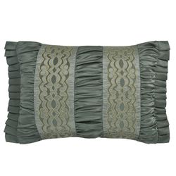 Santino Flanged Rectangle Pillow Dark Green