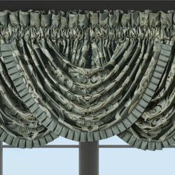 Santino Waterfall Valance Dark Green 43 x 33