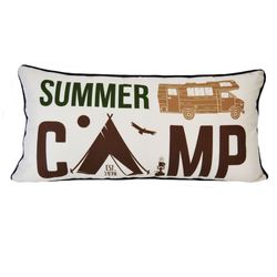 Brown Bear Cabin Rectangle Pillow Multi Warm