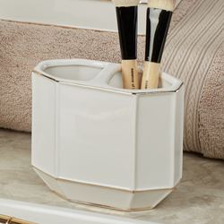 St Honore Brush Holder Off White