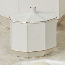 St Honore Covered Jar Off White