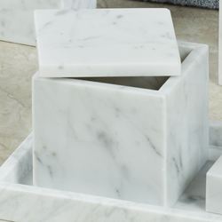 Marmol Covered Jar Gray