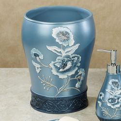 Dublin Rose Wastebasket Blue