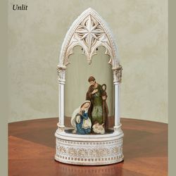 Holy Night LED Water Church Table Accent Antique White