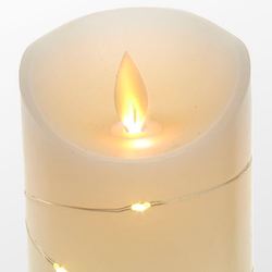 Large Luminous LED Candle Ivory 3 x 6