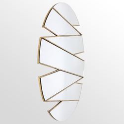 Meandering Mirrored Wall Decor Gold