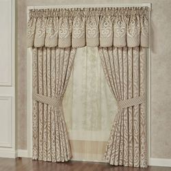 Davenport Scalloped Valance Sand 72 x 20