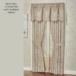 Davenport Scalloped Valance Sand 72 x 20