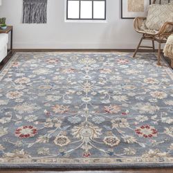 Emma Rectangle Rug Blue