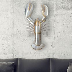 Fresh from the Sea Lobster Wall Sculpture Silver