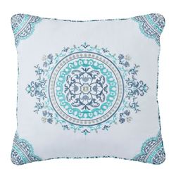 Afton Embroidered Pillow Multi Cool 16 Square