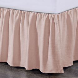 Lily Gathered Bedskirt Blush