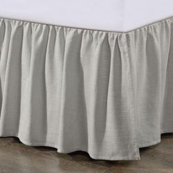 Lily Gathered Bedskirt Gray