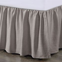 Lily Gathered Bedskirt Light Taupe