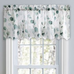 Lathrop Semi Sheer Scalloped Valance Off White 48 x 15