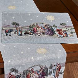 Holy Night Placemats Platinum Set of Four