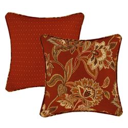 Montecito II Reversible Pillow Merlot 16 Square
