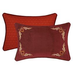 Montecito II Reversible Rectangle Pillow Merlot