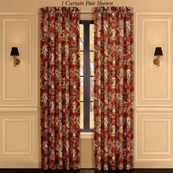 Montecito II Tailored Curtain Pair Merlot 82 x 84
