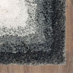 Ombre Border Bath Rug Runner Dark Gray 2 x 5