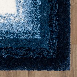 Ombre Border Bath Rug Runner Midnight 2 x 5