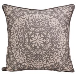 Tribal Dream Mandala Pillow Gray 18 Square