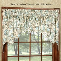 Paisley Prism Duchess Valance Pair Latte 100 x 30