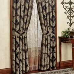 Fenmore Wide Tailored Curtain Pair Black