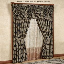 Fenmore Waterfall Valance Black 43 x 33