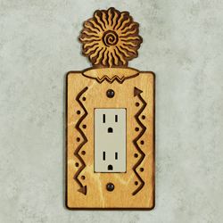 Sun Single Dimmer Rocker Switch Golden Birch