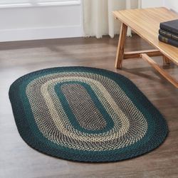 Pine Grove Oval Rug Green 3 x 5 Oval