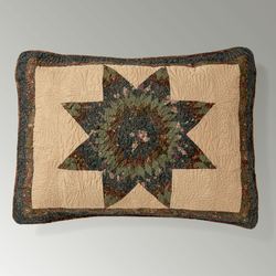 Forest Star Quilted Patchwork Sham Multi Warm Standard