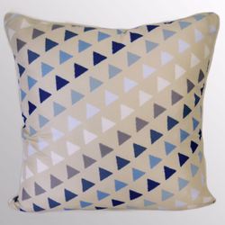 Desert Hill Triangle Design Pillow Blue 18 Square