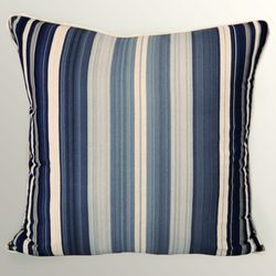 Desert Hill Striped Pillow Blue 18 Square