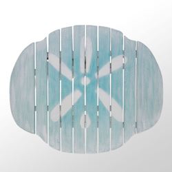 Coastal Sand Dollar Accent Table Aqua