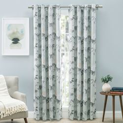 Serene Garden Grommet Curtain Panel