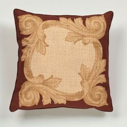 Savonnerie Piped Pillow Cordovan 18 Square