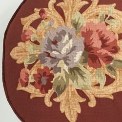 Savonnerie Piped Pillow Cordovan Round