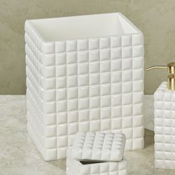 Piazza Wastebasket Ivory