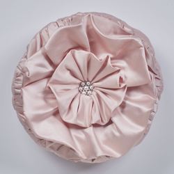 Marquessa Ruffled Tufted Pillow Blush Round