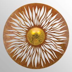 Sun Solar Wall Sculpture Gold
