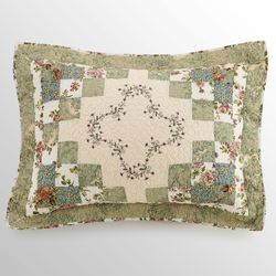 Olivia Quilted Patchwork Sham Multi Warm