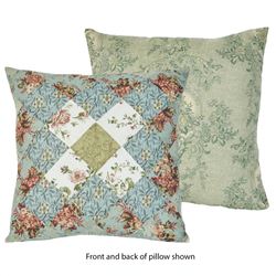 Olivia Reversible Patchwork Pillow Multi Warm 16 Square