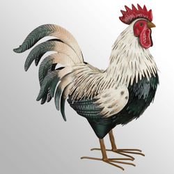 Barnyard Rooster Sculpture Multi Earth