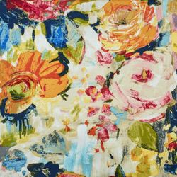 Westfare Floral Scalloped Valance Cream 50 x 17