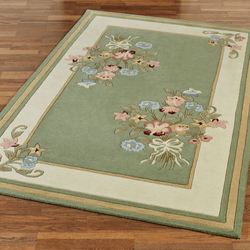 Garden Bouquet Rectangle Rug Sage